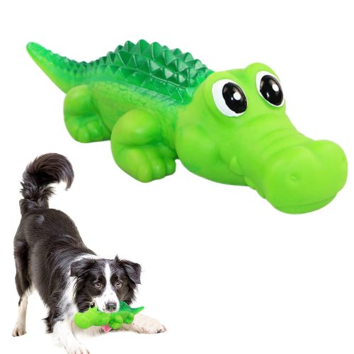 Interactive Dog Squeaky Crocodile