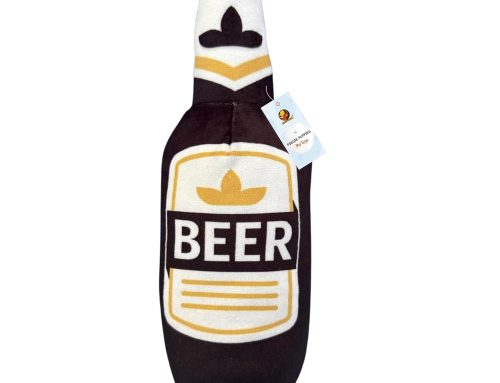 Foodie Puppies Squeaky Plush Toy for Dogs & Puppies – (Beer Bottle, 23cm) | Non-Toxic, Cotton Stuffed, Teething, Playful, Interactive, Soft, Chew Toy for Small Dogs and Puppies |No.1Best Seller